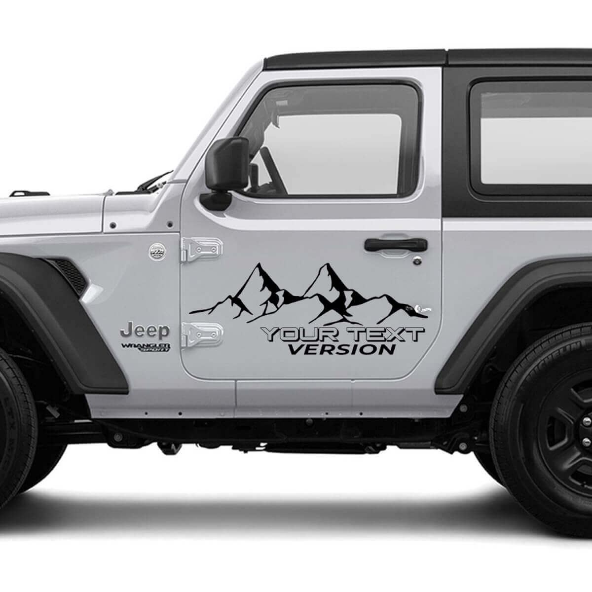 2 Nieuwe JEEP Wrangler Unlimited Deur Decal Sticker 4x4 off-road Bergen zijde Grafische Decal Sticker
