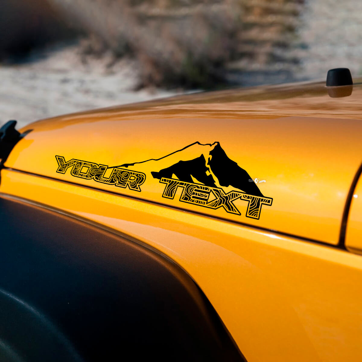 2 Nieuwe JEEP Wrangler motorkap bergen topografische kaart zijgraphics sticker
