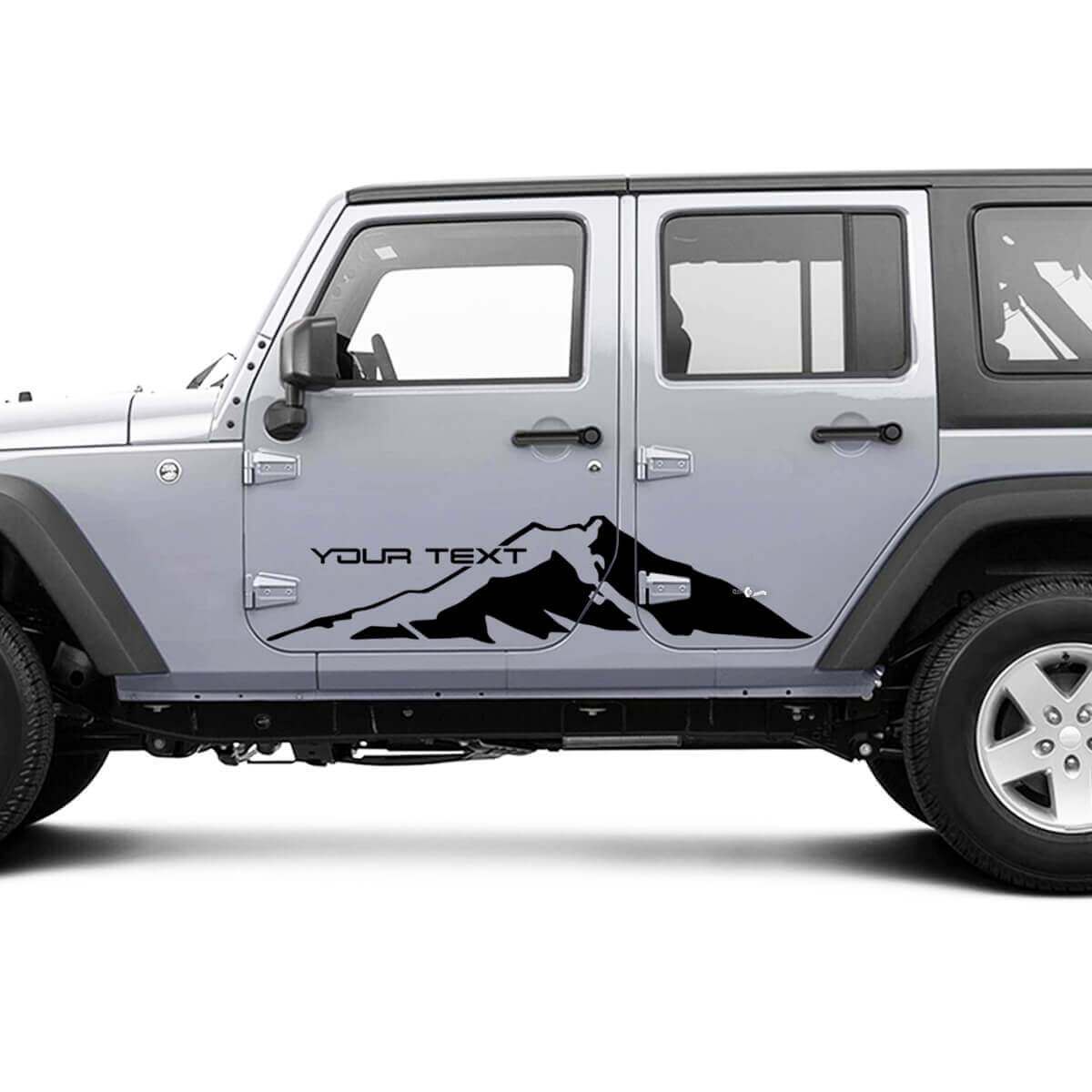 2 Nieuwe JEEP Wrangler Unlimited 4 Deur Decal Sticker Bergen zij Graphics Decal Sticker
