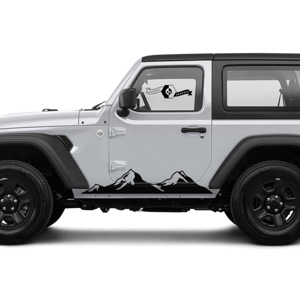 2 Nieuwe JEEP Wrangler Rocker Panel Decal Sticker Bergen zijde Grafische Decal Sticker
