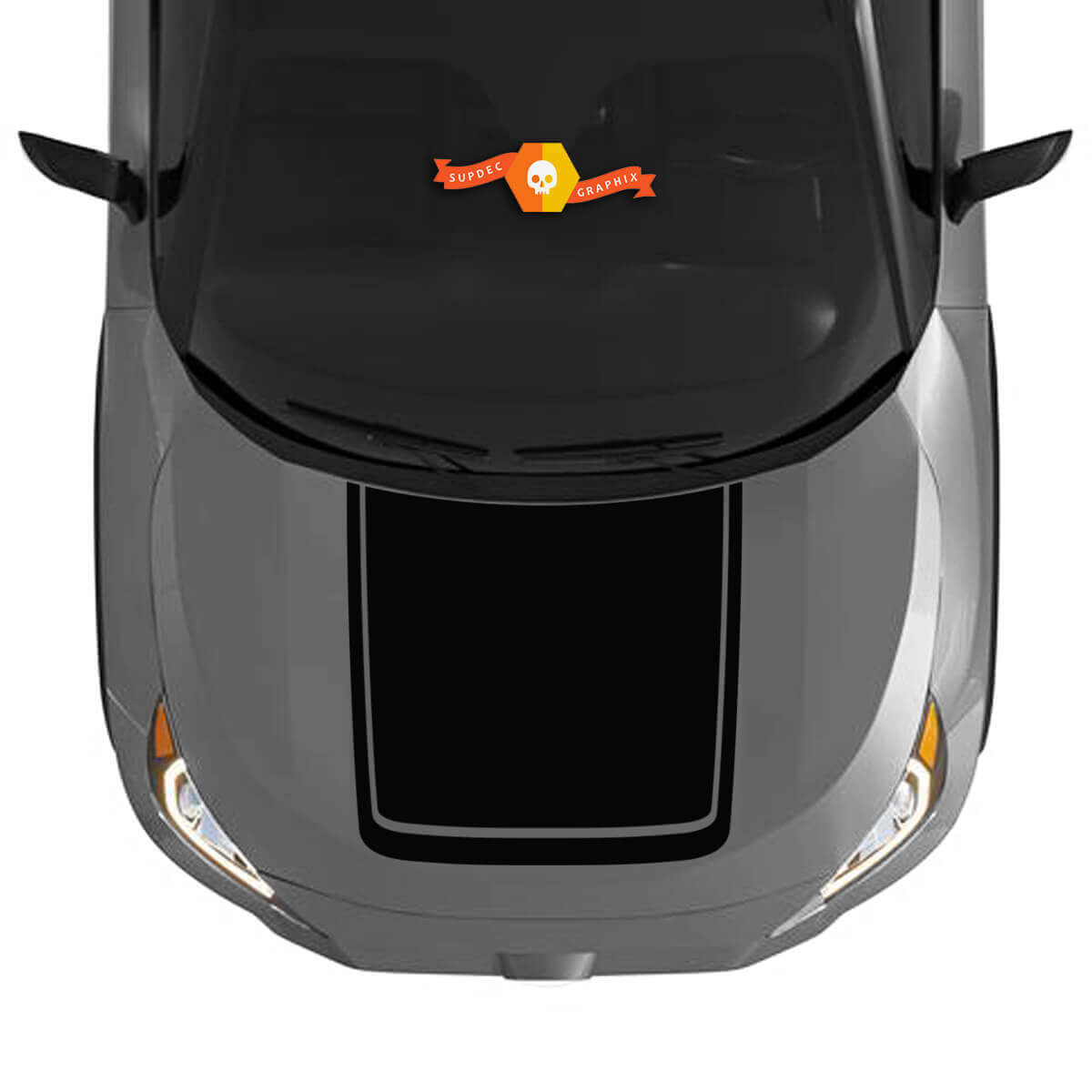 Contoured Blackout Hood Vinyl Decal Sticker voor Toyota RAV4 2019-2022