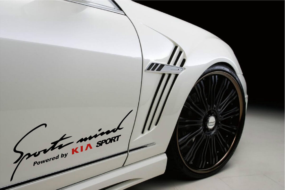 Sports Mind Powered by Kia Zijvinylsticker voor Kia Sportage