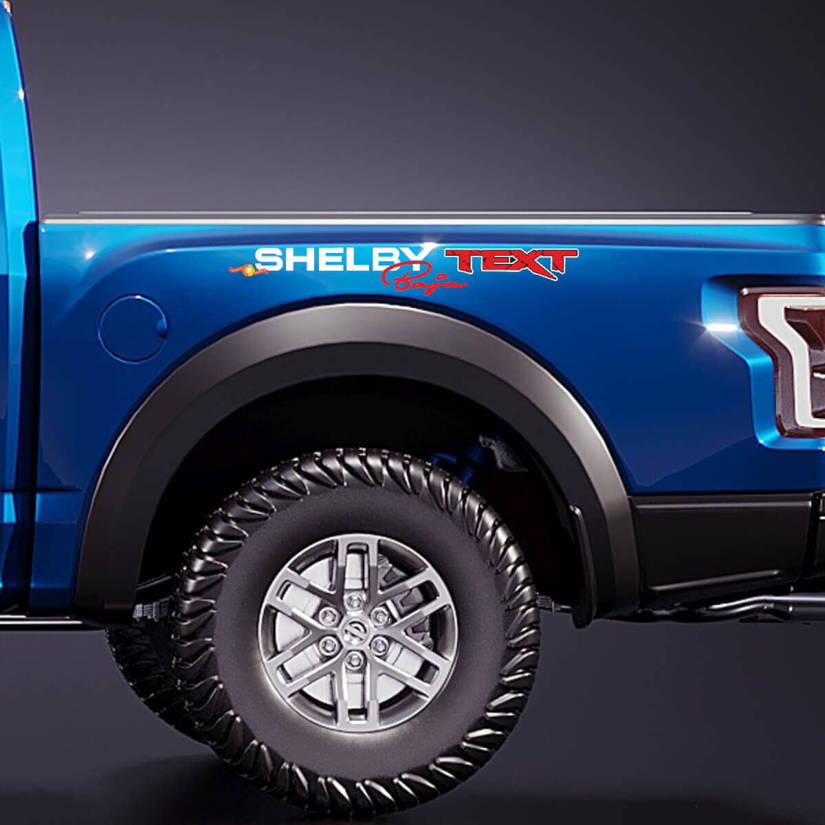 Set met Shelby Baja Edition Logo Zijkant Bed Graphics Decal Sticker voor Ford F-150 Raptor