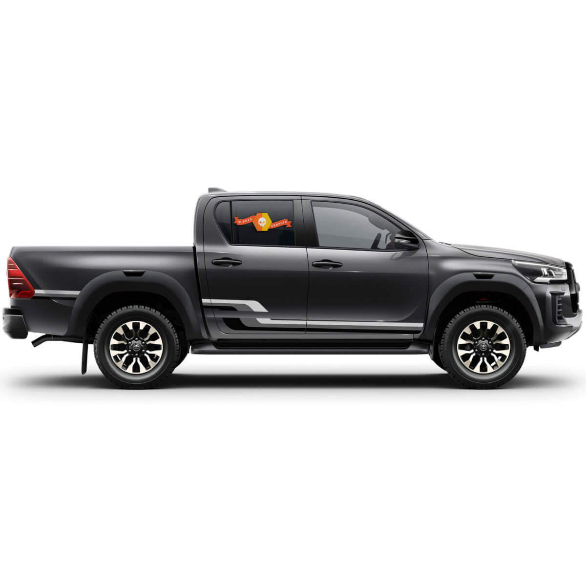 3 kleurenstrepen voor tacoma retro zijbed vinylstickers sticker geschikt voor Toyota Tacoma Toyota Truck