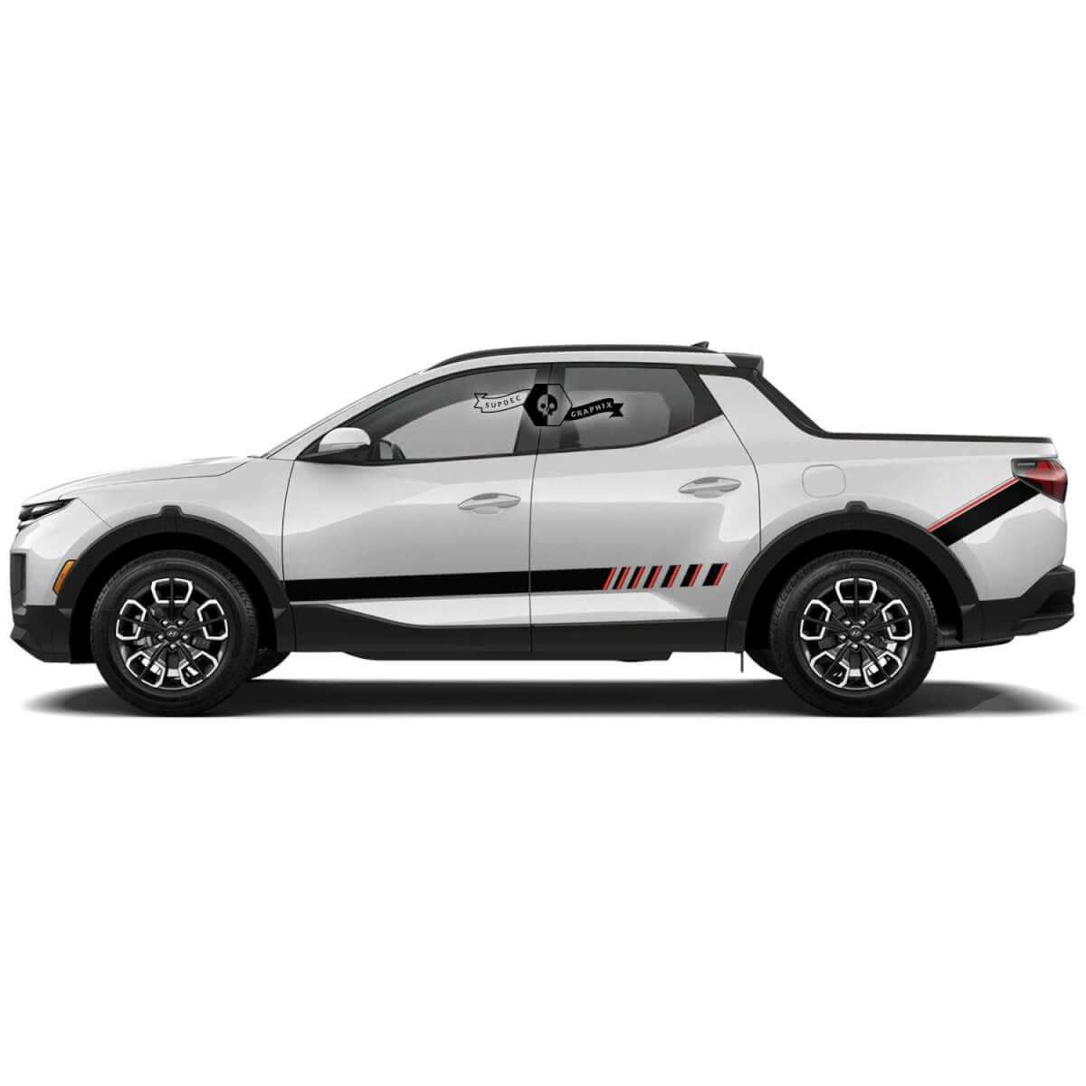 Paar Hyundai Santa Cruz Rally Side Rocker Panel 2 Colors Vinyl Stickers Decal grafische kit