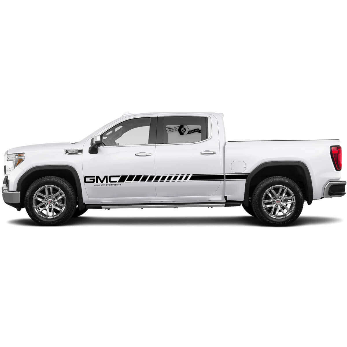 Gemerkt Accent Zijstrepen Vinyl Decal Kit voor GMC Sierra 1500
