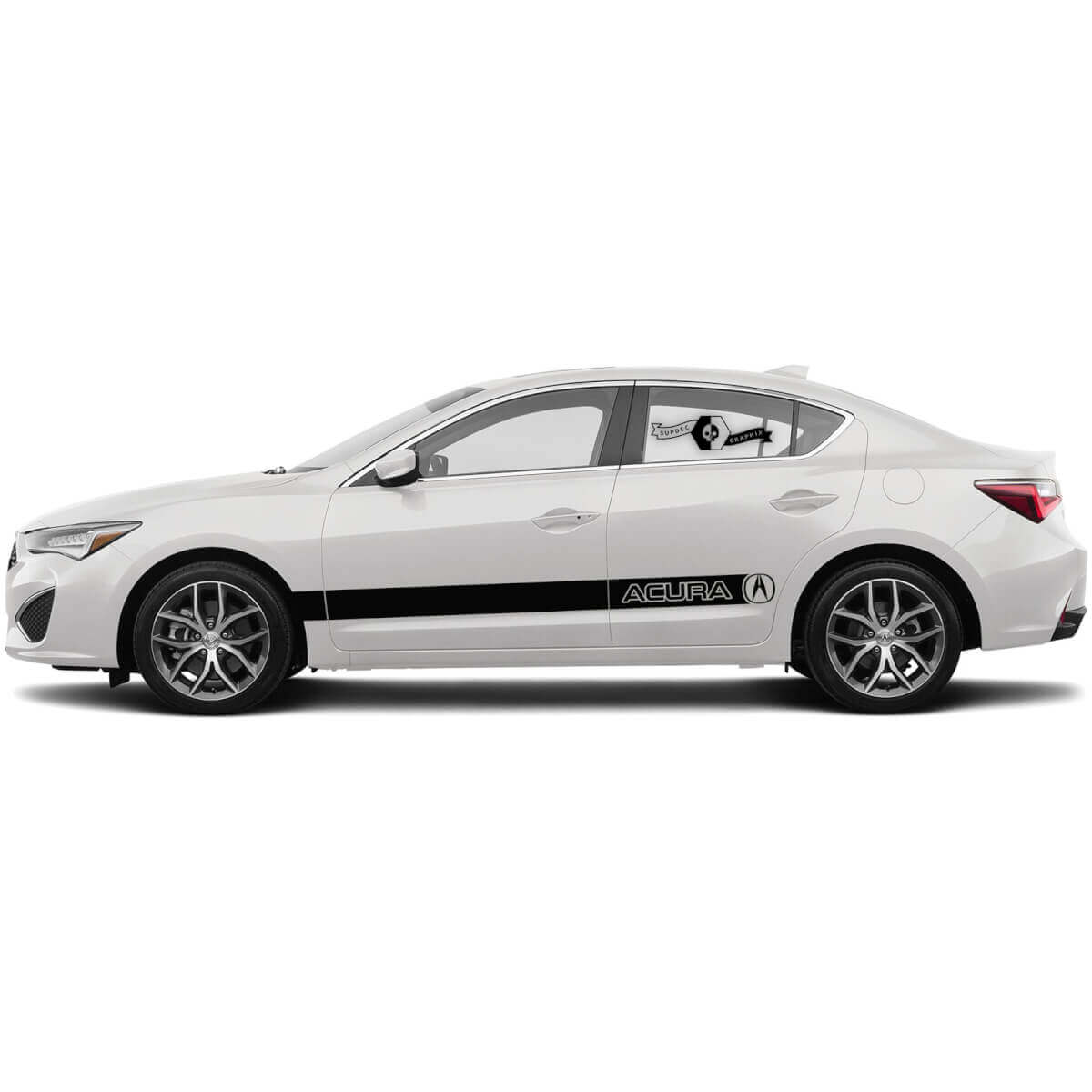 Set Zij Rocker Panel Deuren Grafisch Acura ILX 2021 TLX Acura RLX Auto Racing Vinyl Decal Sticker
