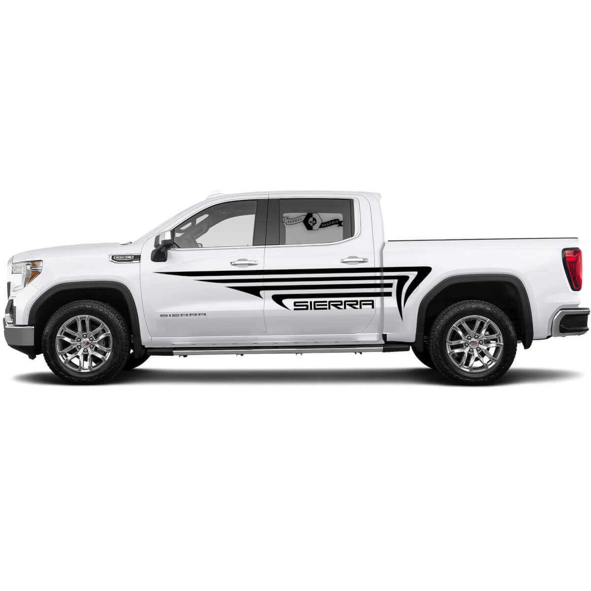 Sticker Set Zijbed Pijlen Spatbord Kit voor GMC Sierra 1500 Deuren Zij Vinyl Stickers Decal Grafisch
