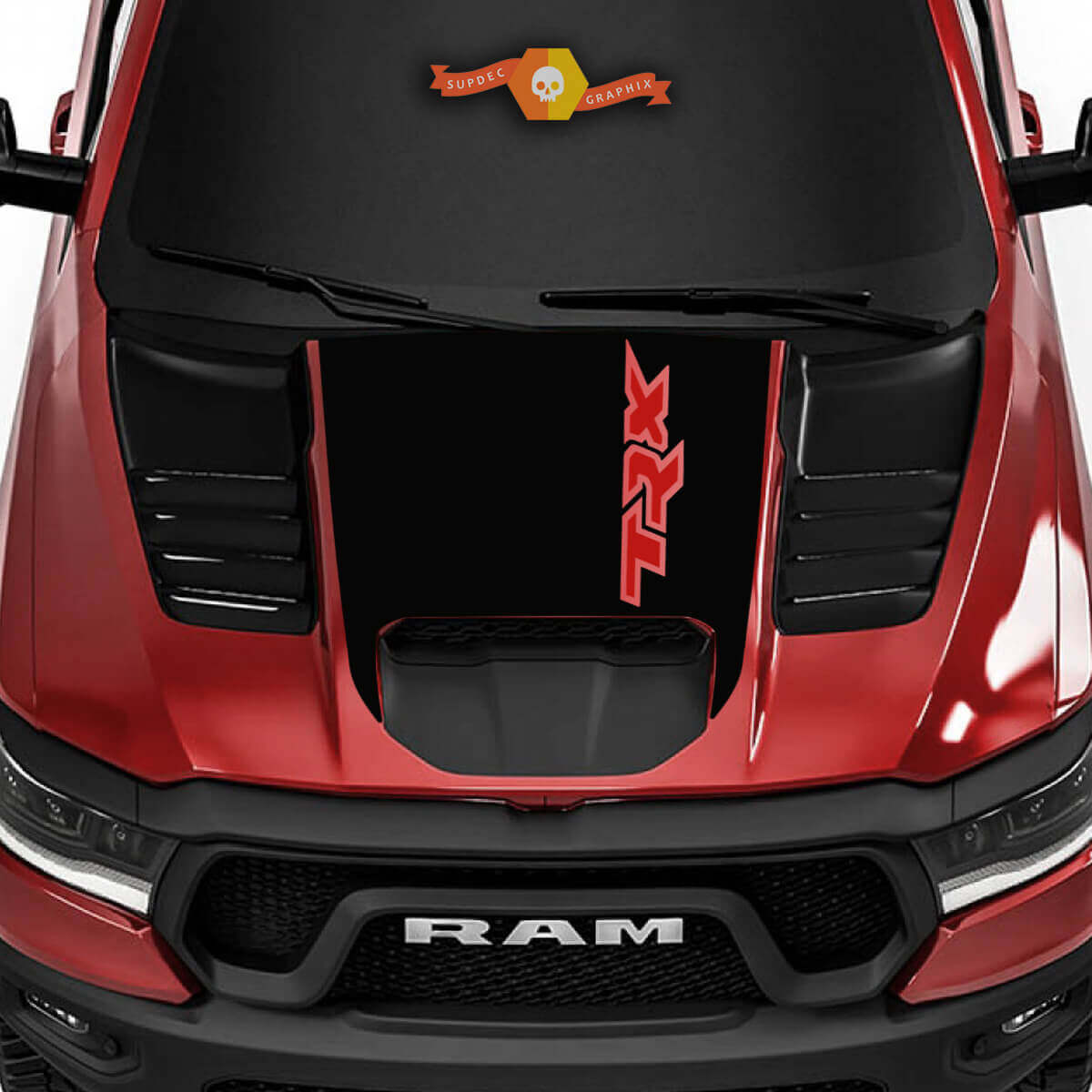 TRX-stijl motorkap vinylstickerviniel voor Dodge Ram Rebel 1500 TRX 2022+