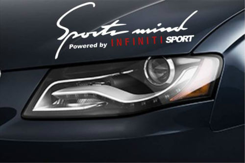Sports Mind Powered by Infiniti Sport Vinyl Decal Set voor Infiniti Auto's