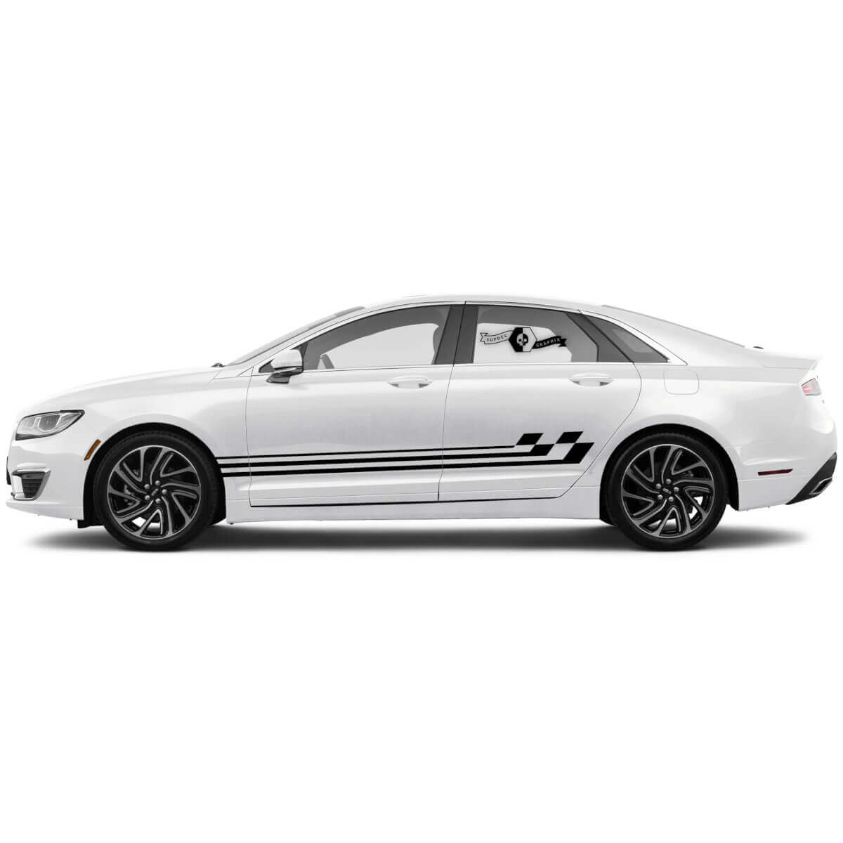 Racing Stijl Strepen Zij Vinyl Decal Sticker voor Lincoln MKZ 2020