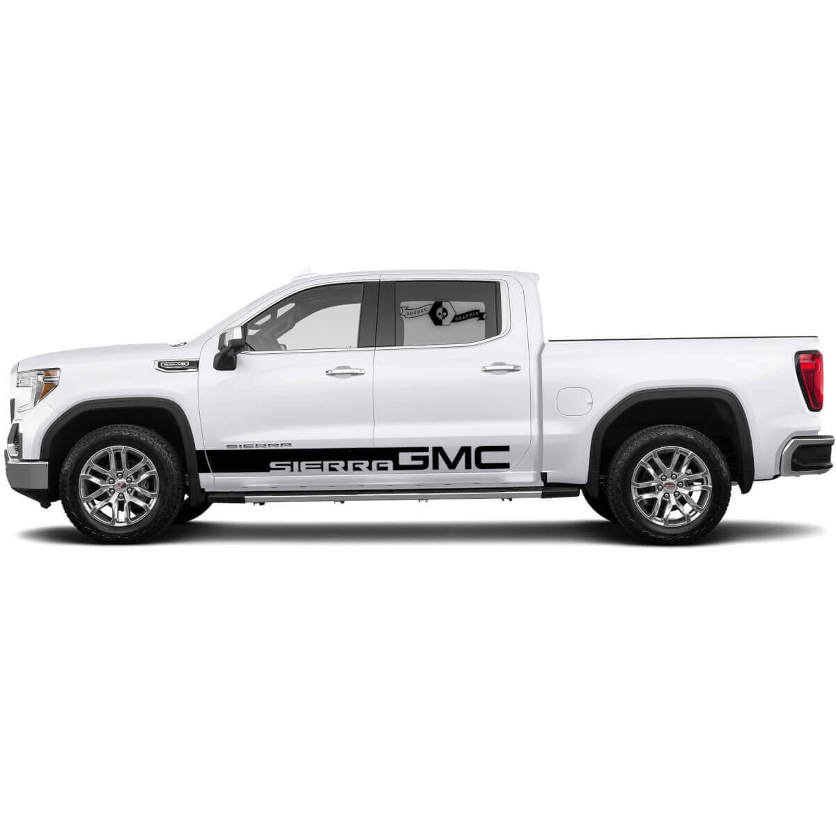 2x Zijstrepen Sticker Voor 1500 Gmc Sierra Rocker Panel Vinyl Stickers Sticker Grafisch Kit
