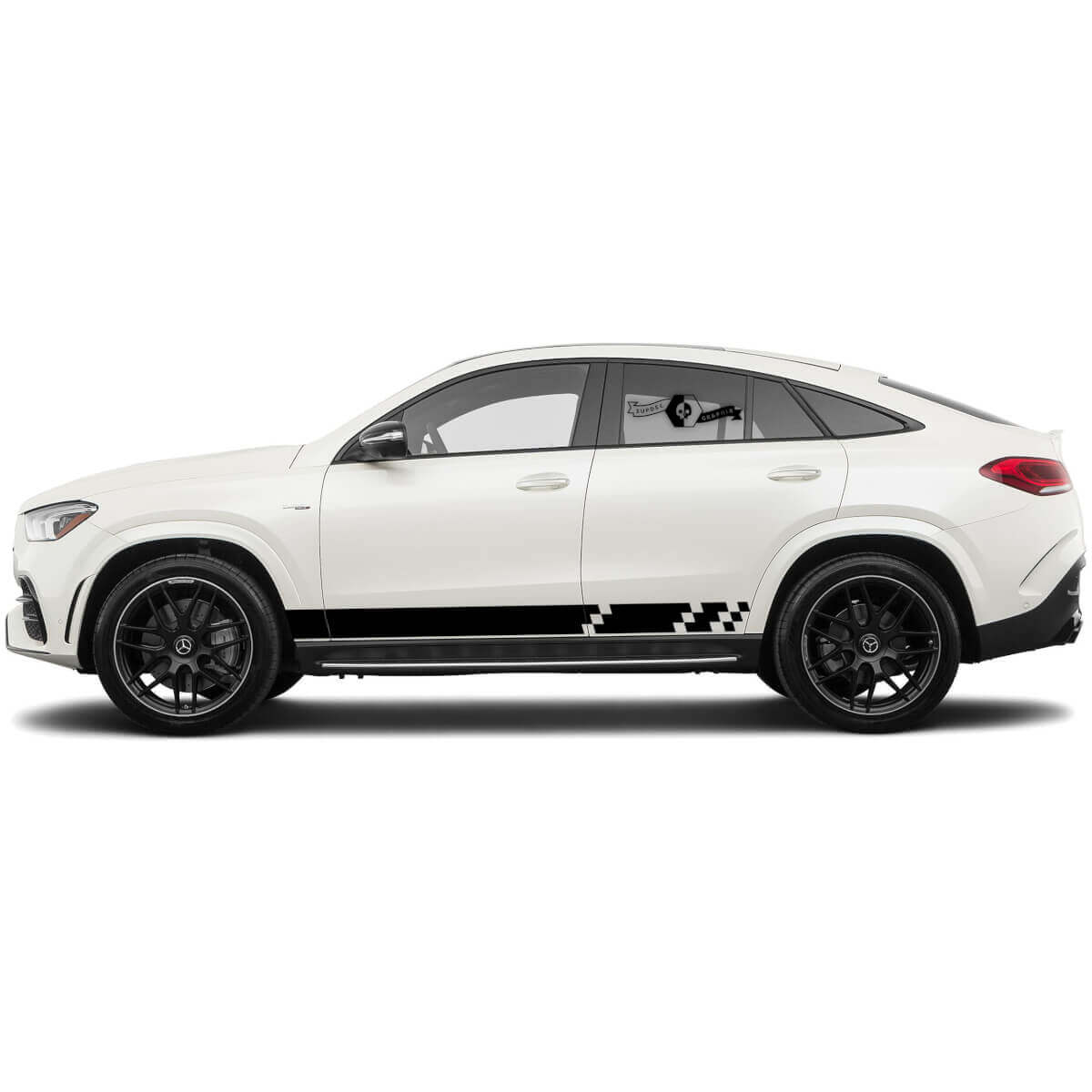 2 Nieuwe Strepen Rocker Panel Sticker voor 2022 Mercedes Benz GLE Zijkant Vinyl Stickers Decal Grafisch
