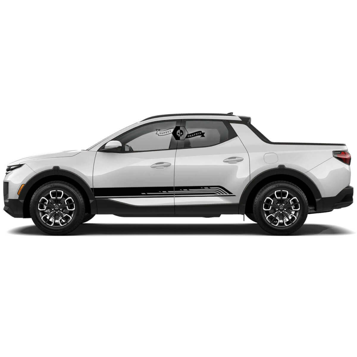 Zijstreep Logo Vinyl Stickers Decal Grafische set voor Hyundai Santa Cruz
