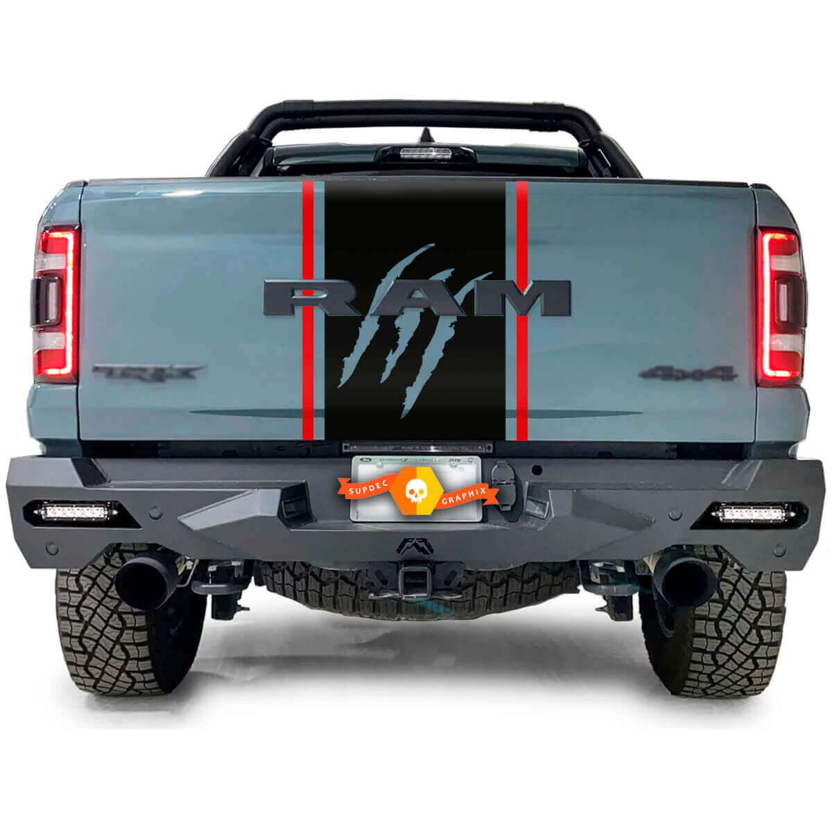 Scratch Claws Achterklep en Zijbed Graphics Decal Sticker 2 Kleuren voor Dodge Ram 1500