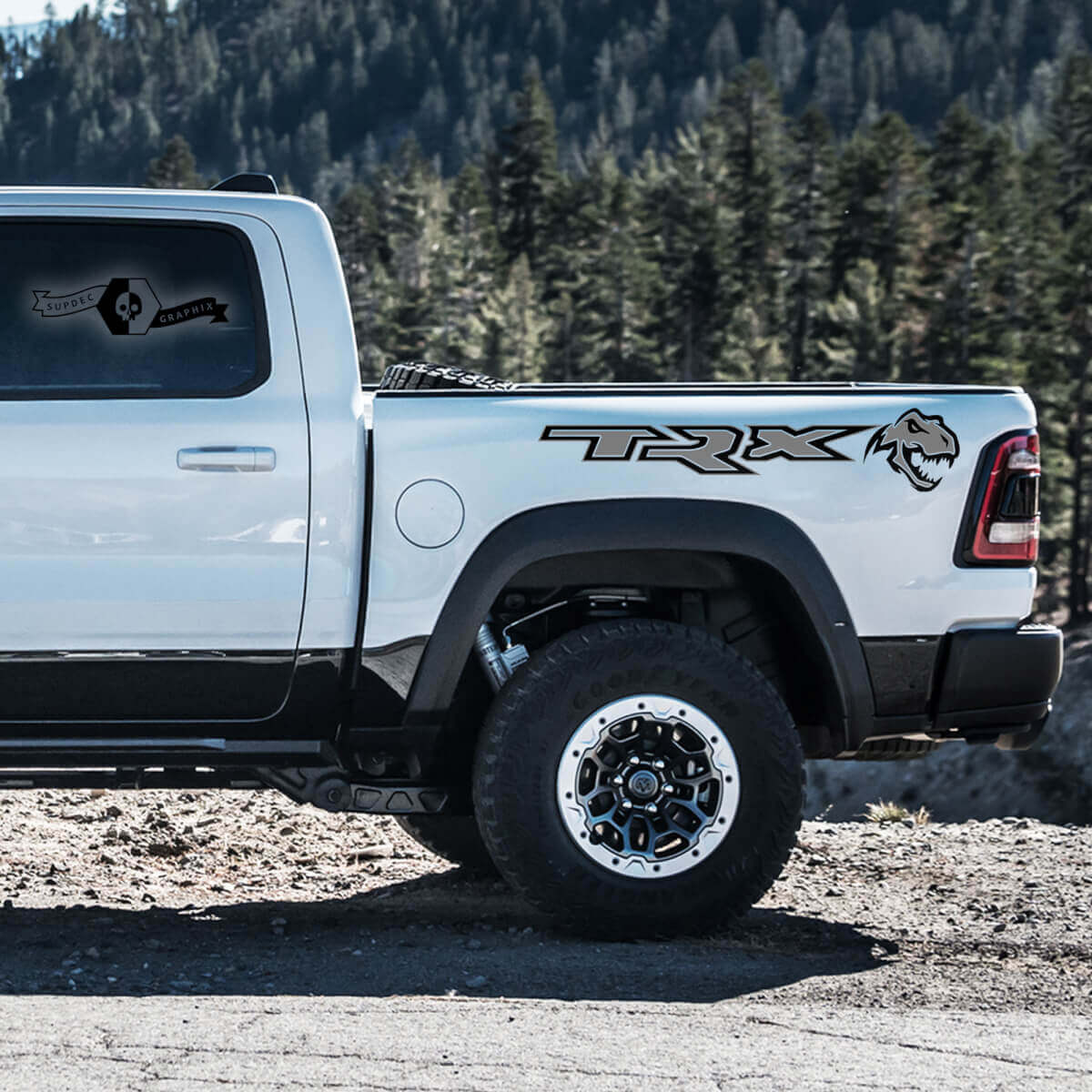 TRX Bed Side Vinyl Decal Set voor Ram 1500 Rebel TRX