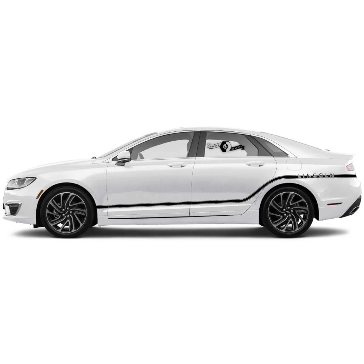 Paar nieuwe Lincoln MKZ deur strepen Rocker Panel zijbed carrosserie vinyl decals graphics sticker

