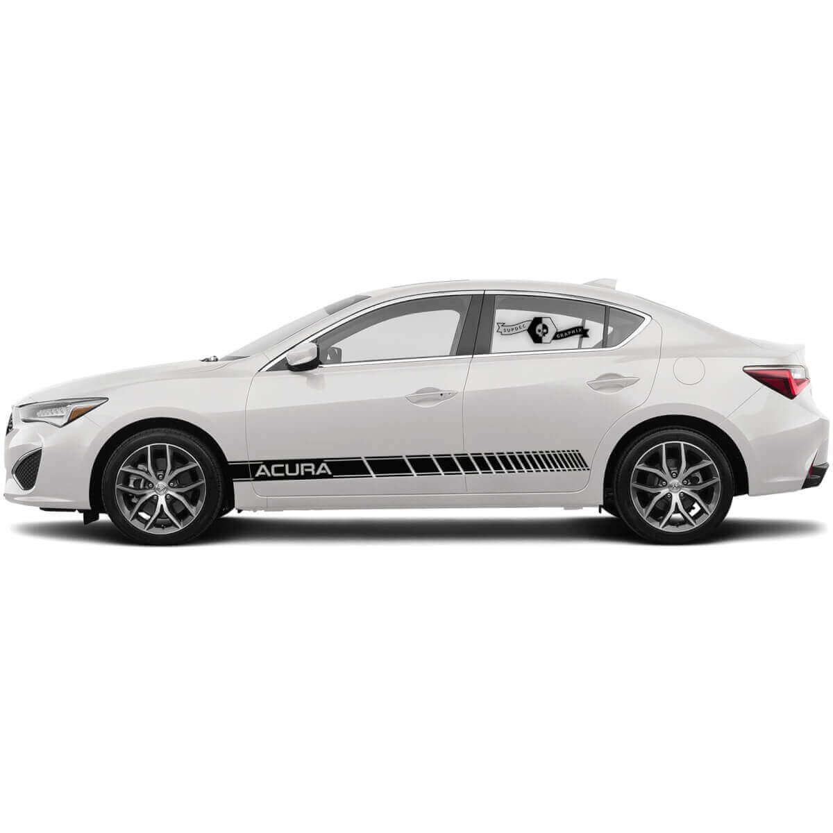 Gemerkt Racestrepen Zij Vinyl Decal Sticker voor Acura TLX 2021