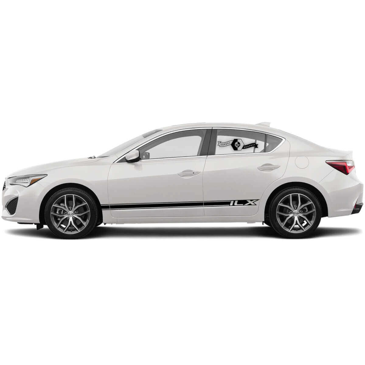 Paar Acura ILX Deur Strepen Rocker Panel Zijlijnen Vinyl Stickers Grafische Sticker
