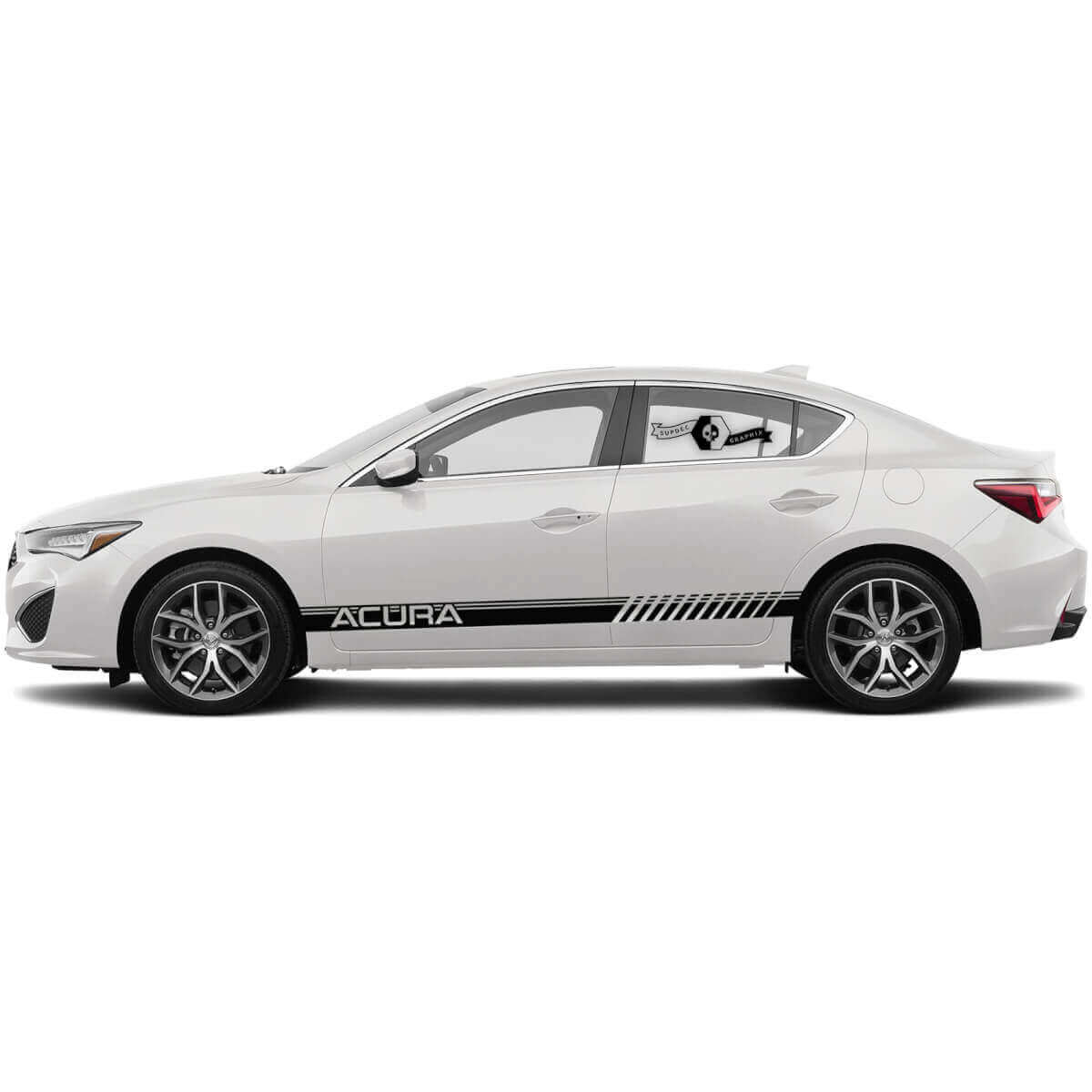 Racing Style Strepen Zij Vinyl Decal Sticker voor Acura TLX 2021