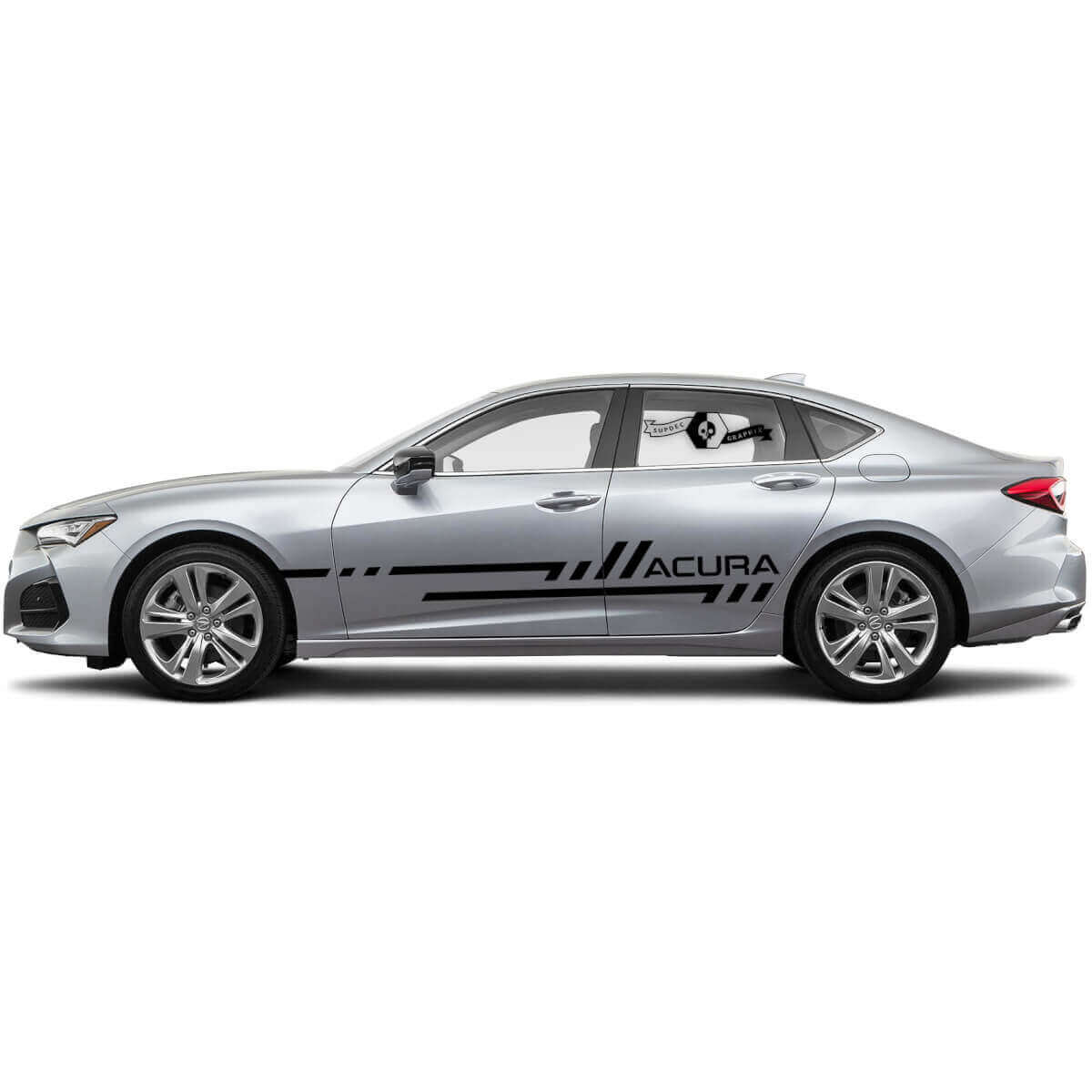 Techno Style Deurzijstrips Vinyl Decal Kit voor Acura TLX 2021