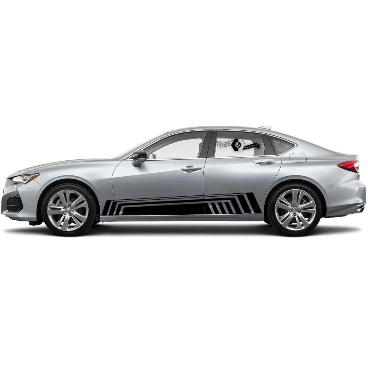 Paar 2021 Acura TLX Deuren Zijkant Elke Kleur Rocker Panel Acura TLX Auto Racing Vinyl Decal Sticker
