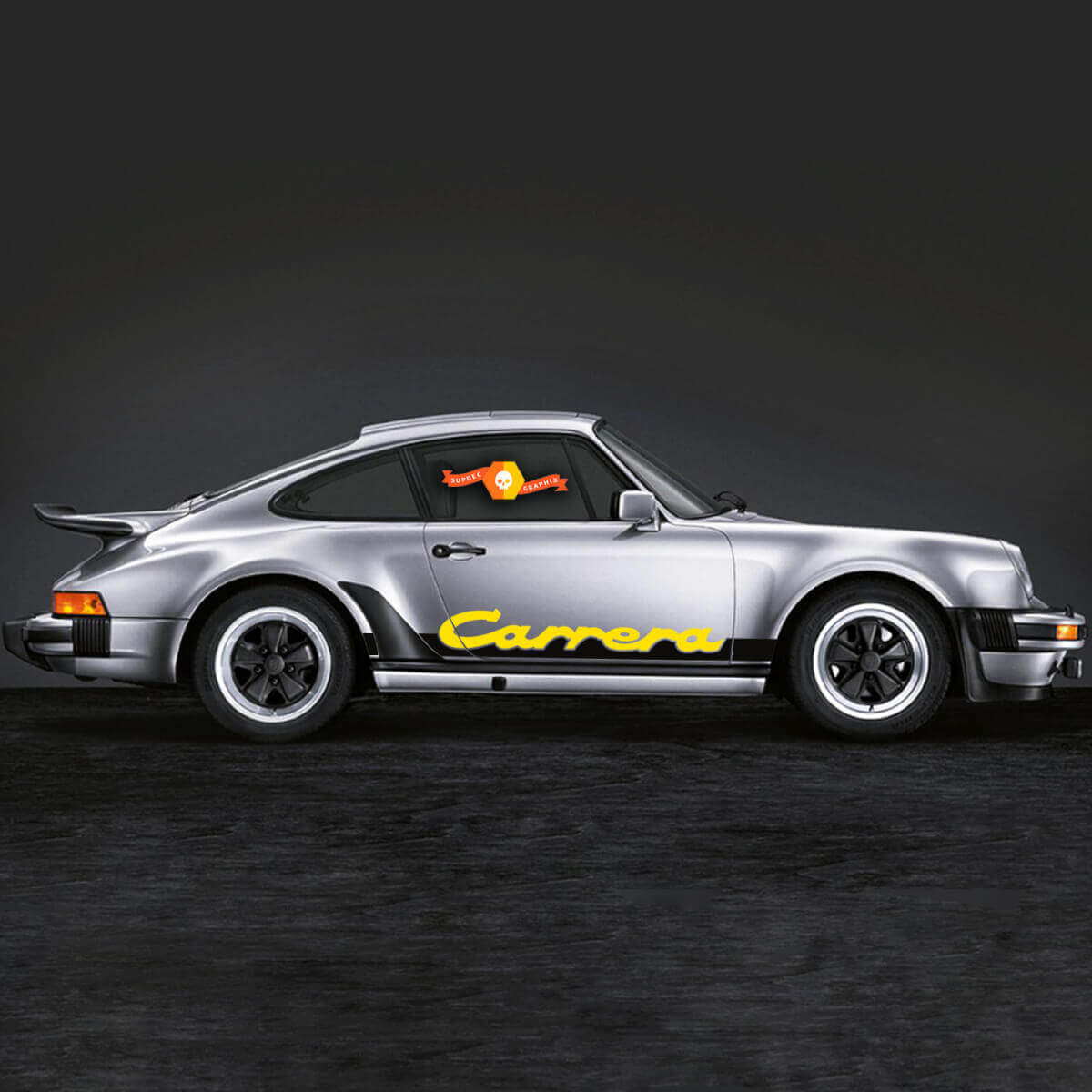 Carrera Lettering Strepen Zijdecal Sticker 2 Voor Porsche 911