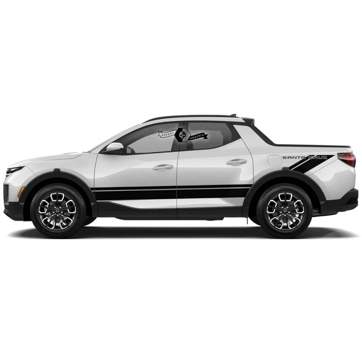 Modern Rally Zijstripes Vinyl Decal Kit voor Hyundai Santa Cruz