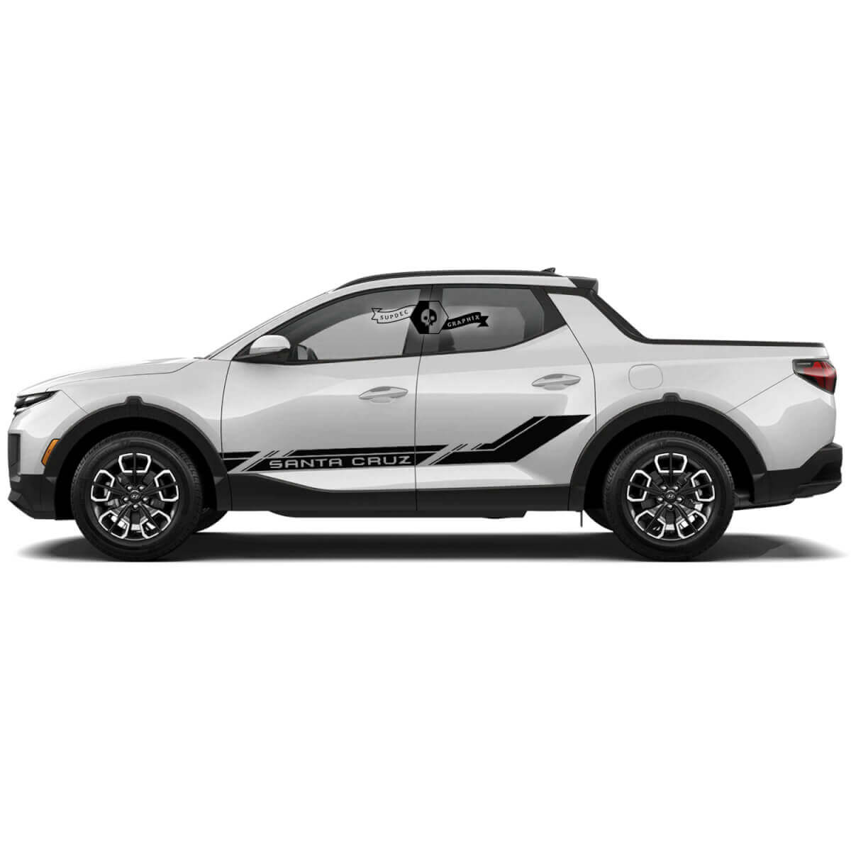 Modern Rally Vinylstickerset voor zijdeur voor Hyundai Santa Cruz