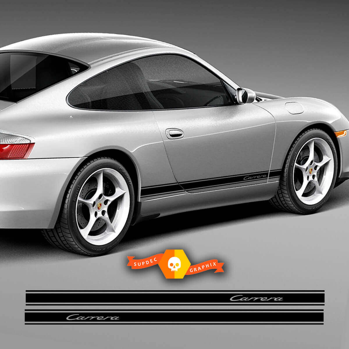 Paar Porsche 911 996 Carrera zijdecals in elke kleur vinylstickers decals
