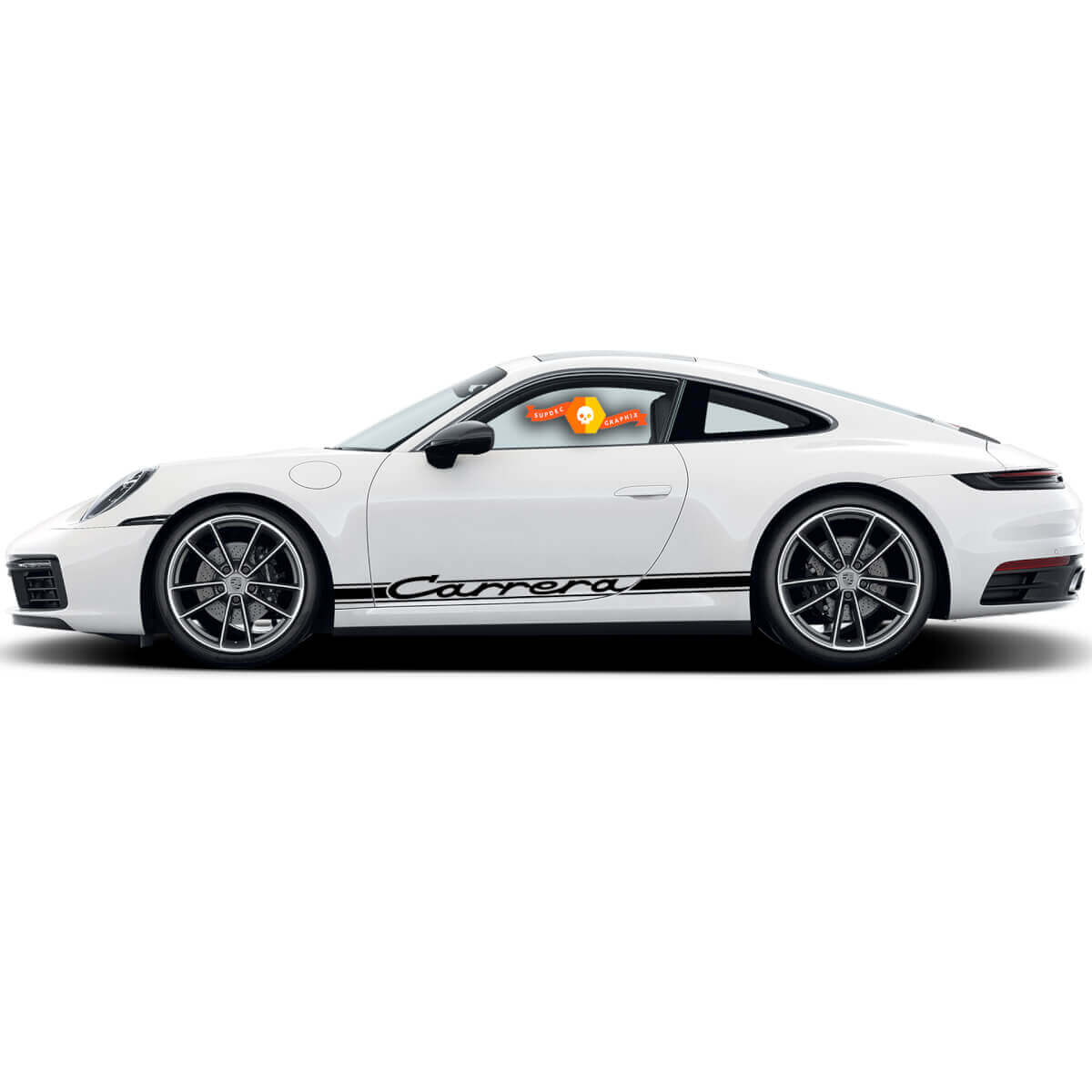 Carrera Stijl Klassieke Zijkiezers Vinyl Decal Kit voor Porsche 911