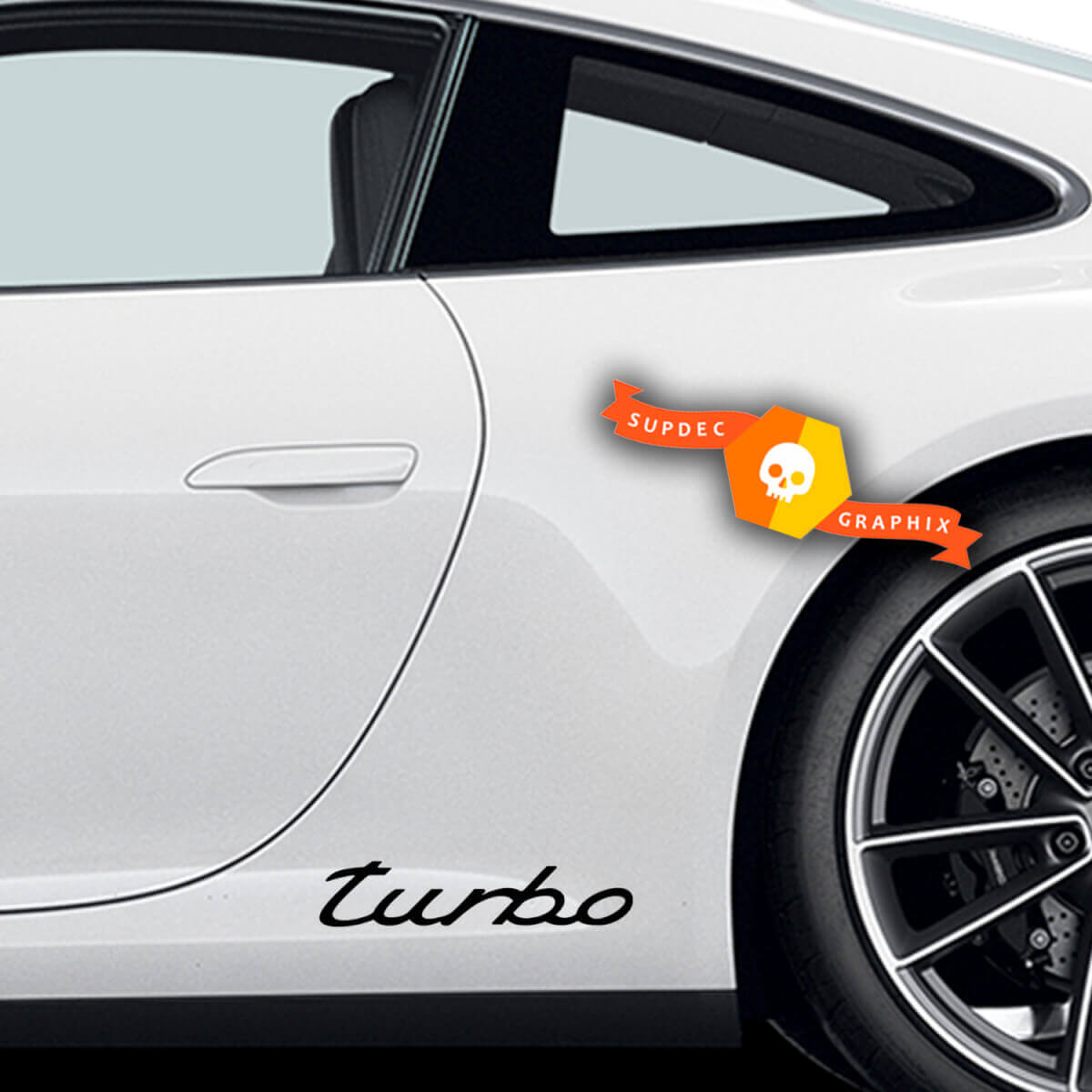 Paar Porsche Stickers Porsche Turbo Deuren Zijkant Decal Sticker
