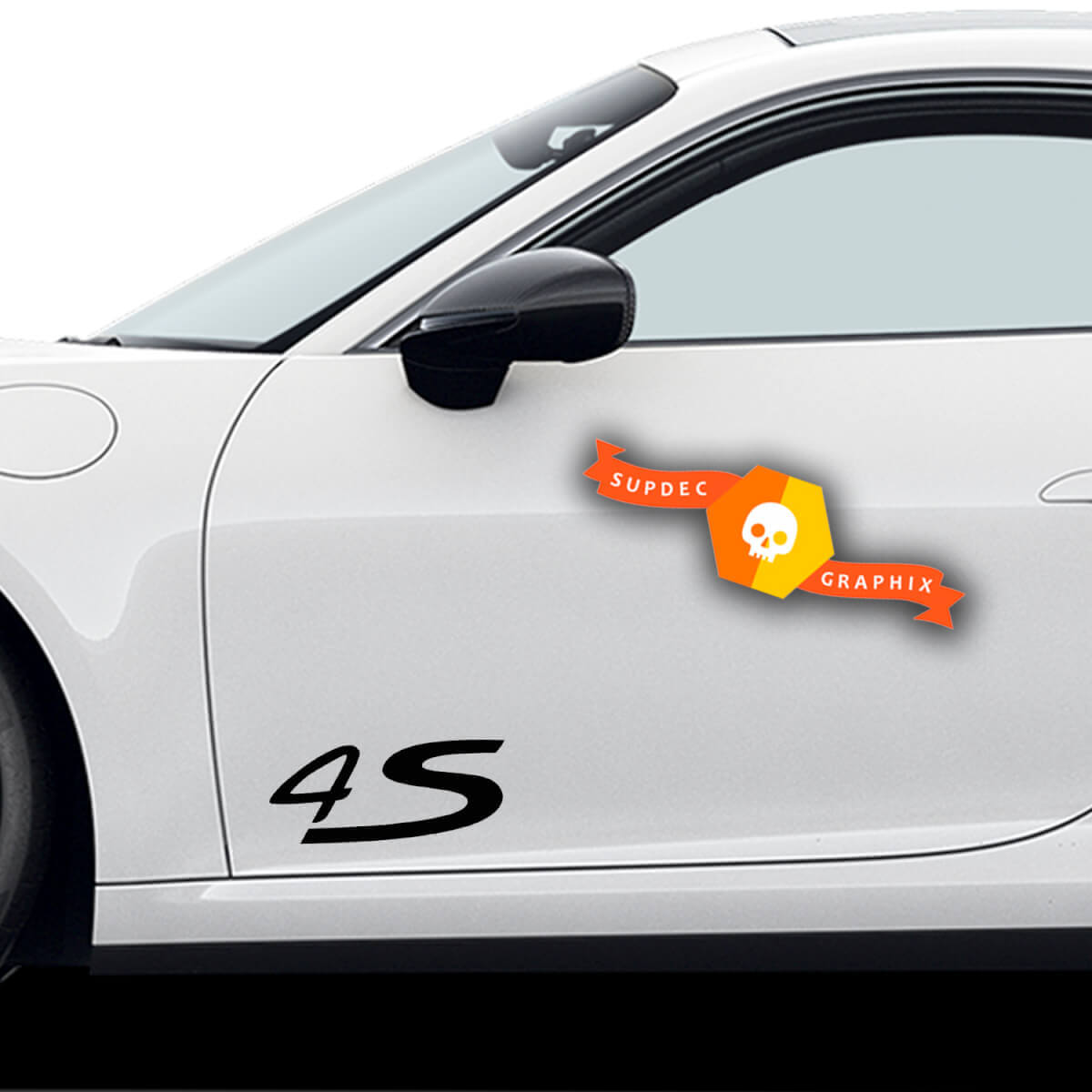 Paar Porsche Stickers 4S Porsche Turbo Deuren Zijdecal Sticker
