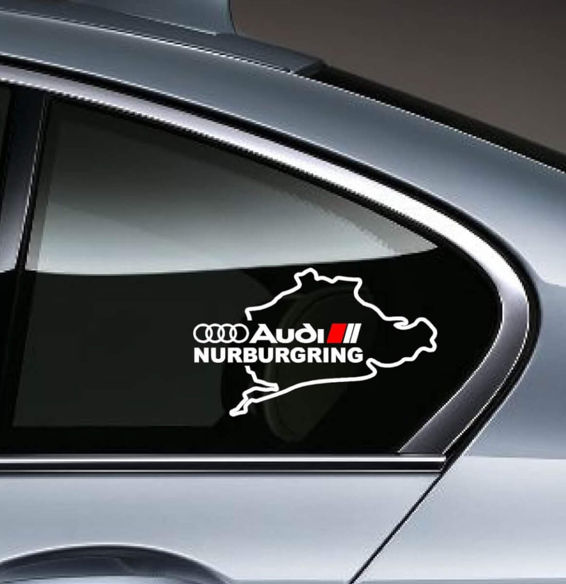 Audi Nürburgring zijraam vinyl decals set voor Audi-auto's