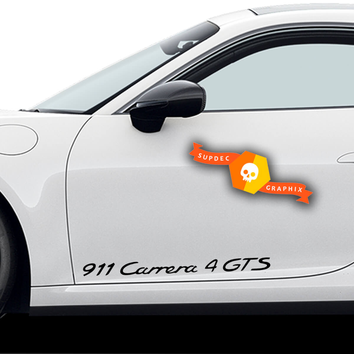 Paar Porsche Stickers 911 Carrera 4 GTS Porsche Deuren Zijkant Sticker
