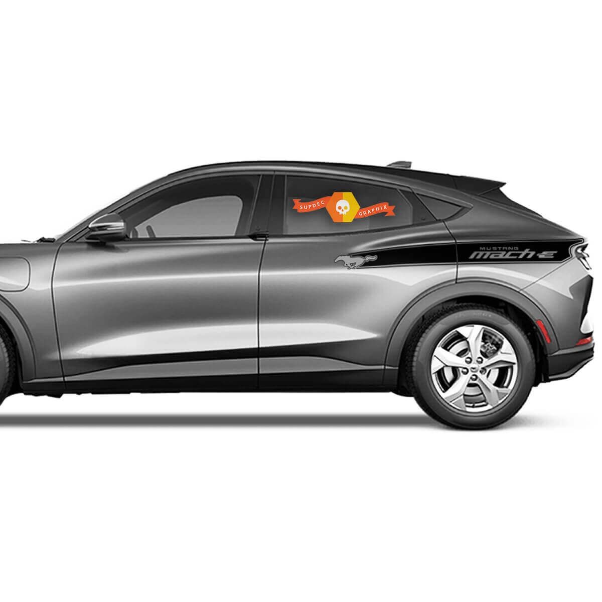 Ford Mustang MACH-E Logo Zijdeur Strepen Decal auto vinyl sticker Shelby racestrepen

