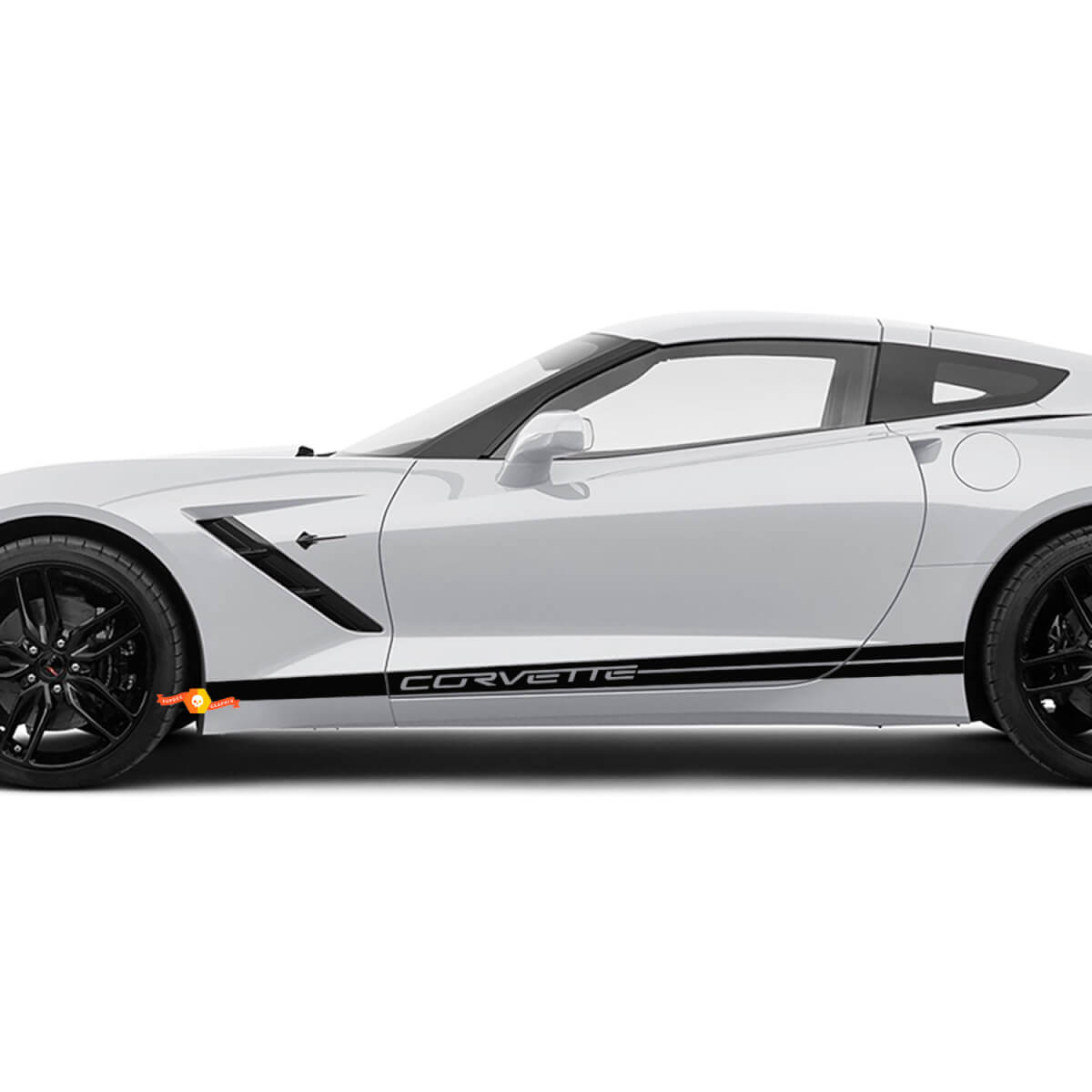 Corvette Rocker Panel Stripes Vinyl Decals Sticker voor Chevy Corvette C8
