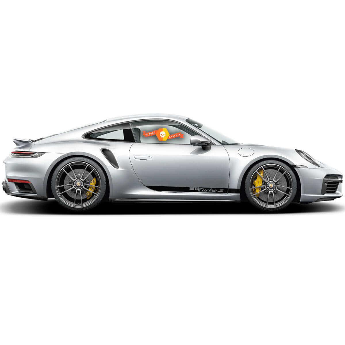 2 Porsche 911 turbo S Zijdecal Rocker Panel Strepen Deuren Kit Decal Sticker
