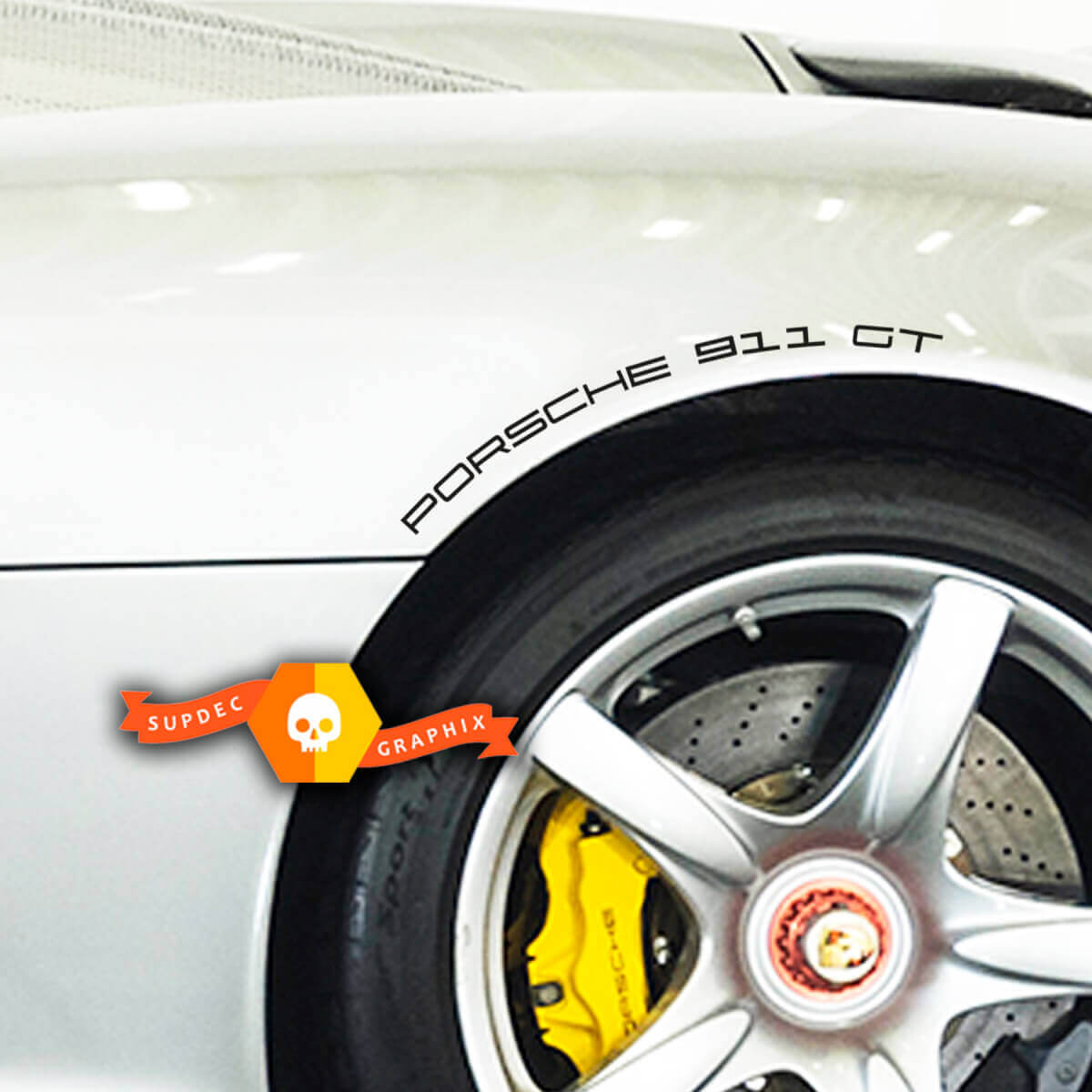2 Porsche 911 Carrera GT Zijdecal Wielkasten Kit Decal Sticker

