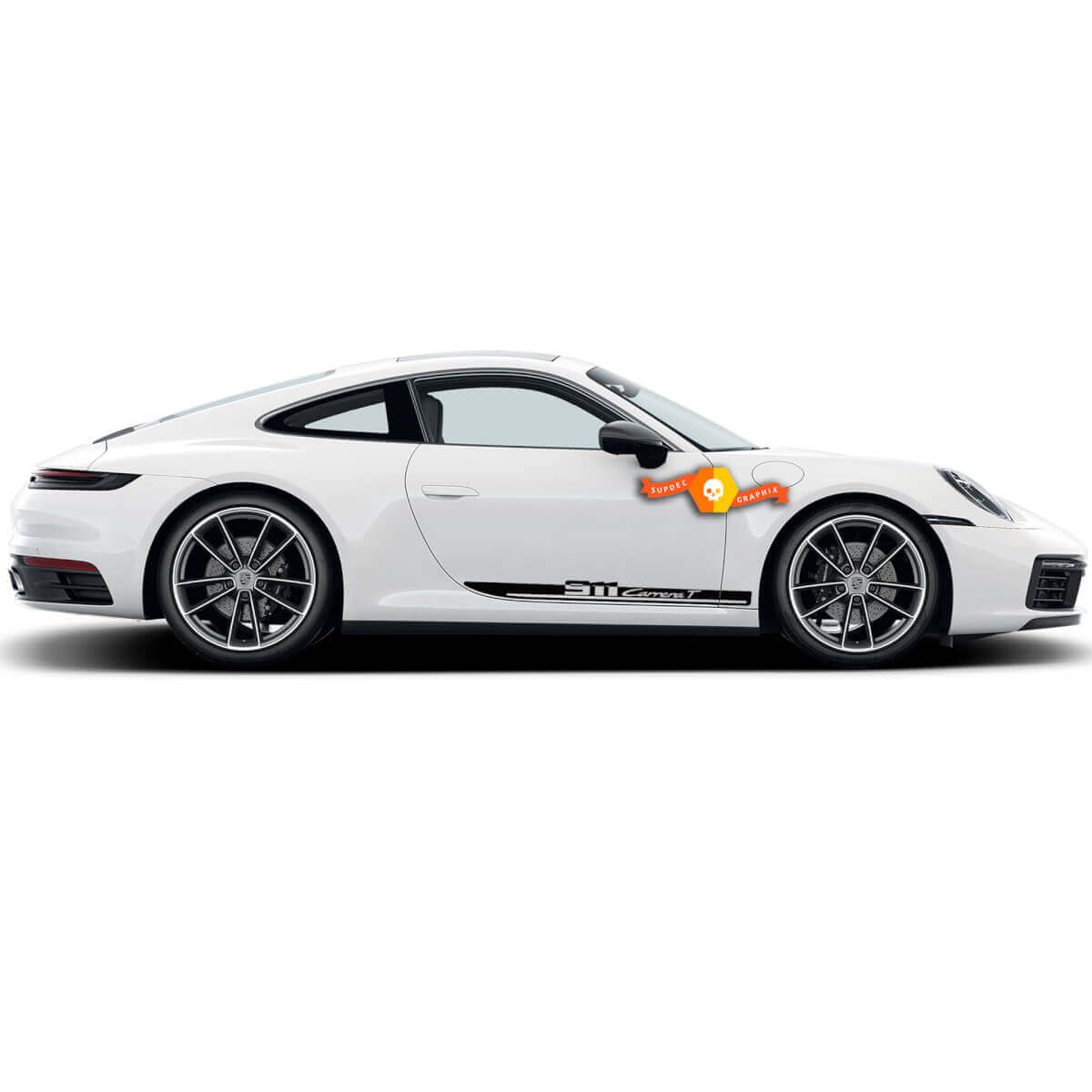 2 Porsche 911 Carrera T Zijde Decal Rocker Panel Strepen Deuren Kit Decal Sticker
