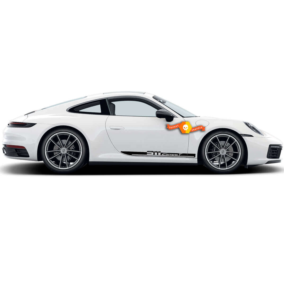 911 Carrera T zijstrepen vinyl decal set voor Porsche 911
