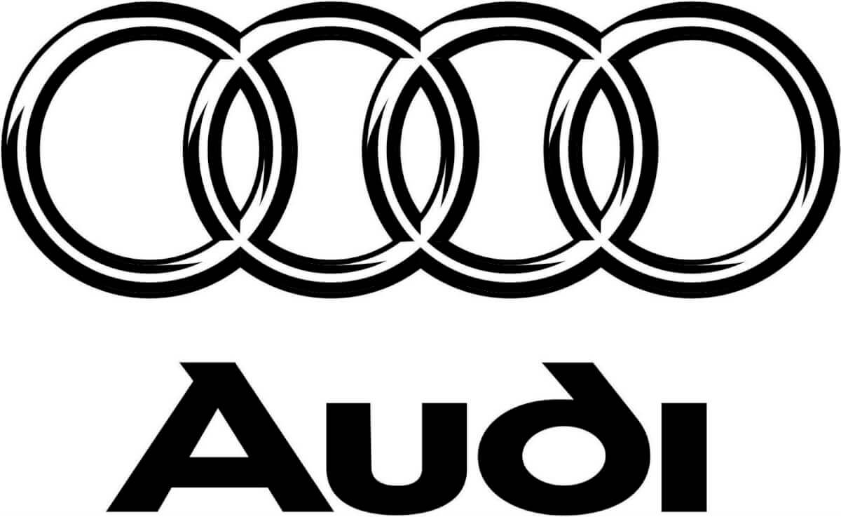 Audi Ringen Logo Maat Vinyl Decal Set voor Audi Auto's