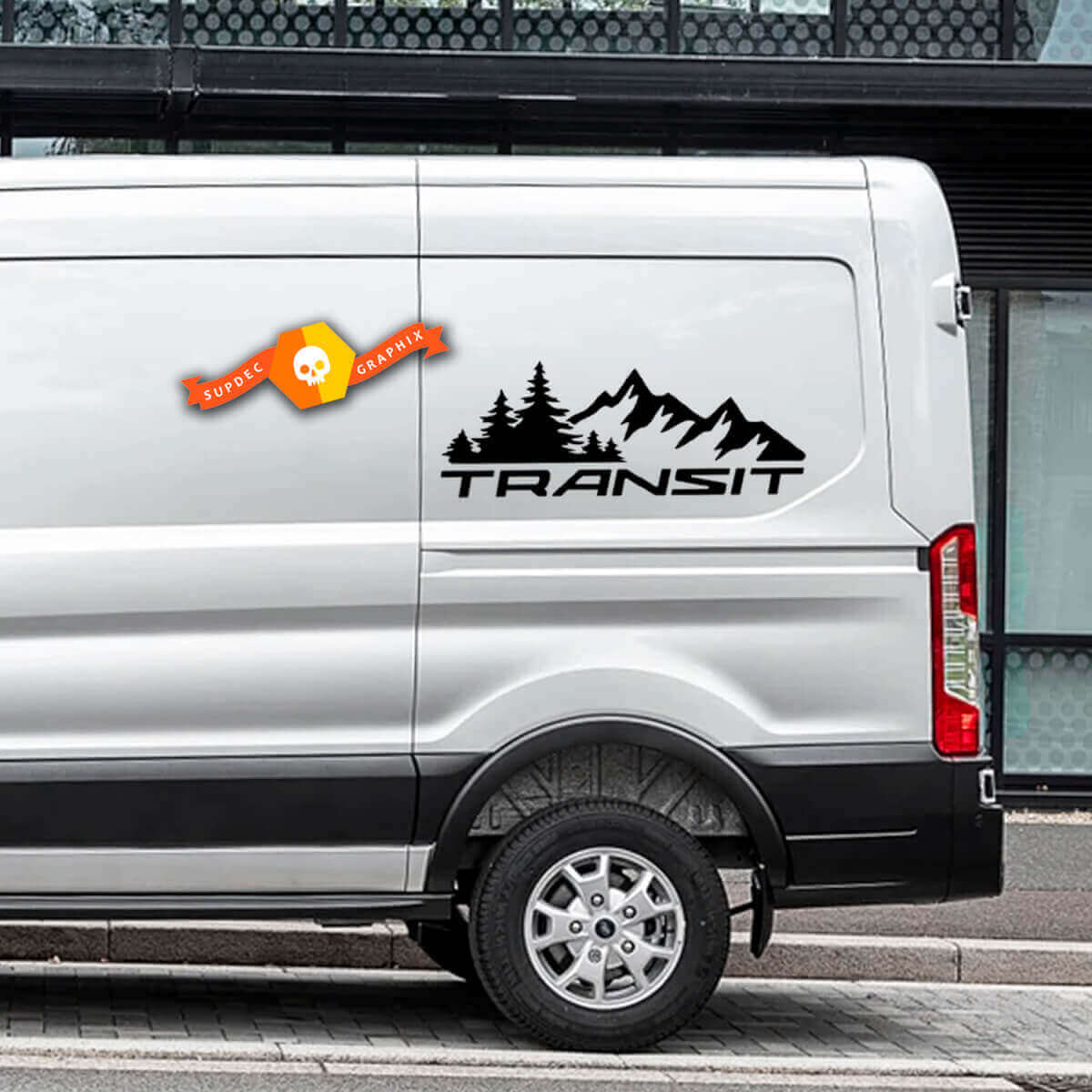 Heuvelachtig Boslandschap Vinyl Stickers Decals voor Musclecar Transit