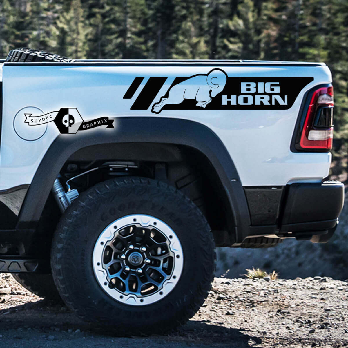 Big Horn Achterzijde Vinyl Stickers Set voor Dodge Ram 1500