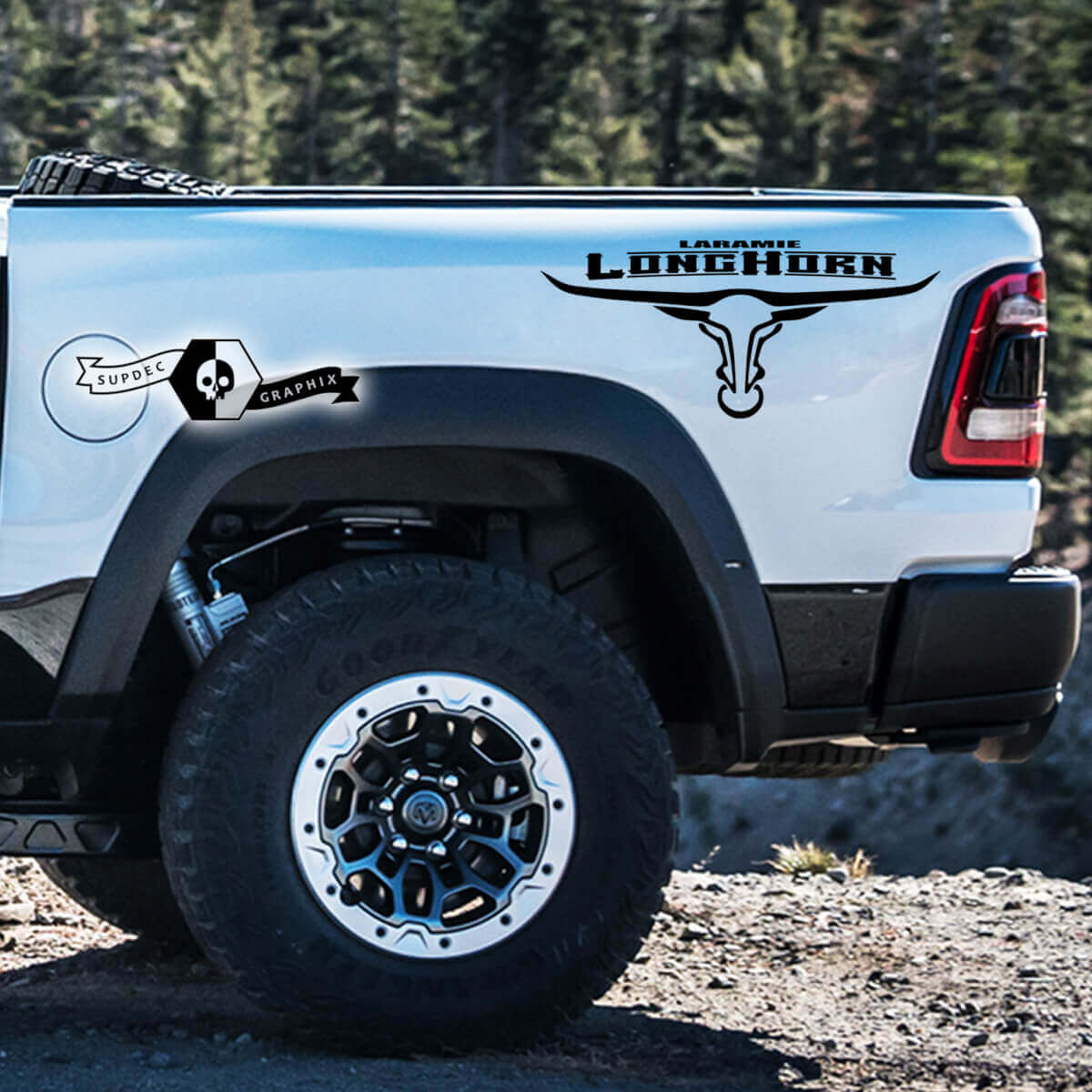 Laramie Long Horn zijwand vinyl decal sticker voor Dodge Ram 1500