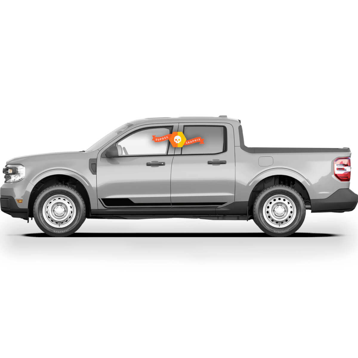 Paar Ford Maverick 2022 FX4 grafische stickers Rocker Panel Maverick-stickers
