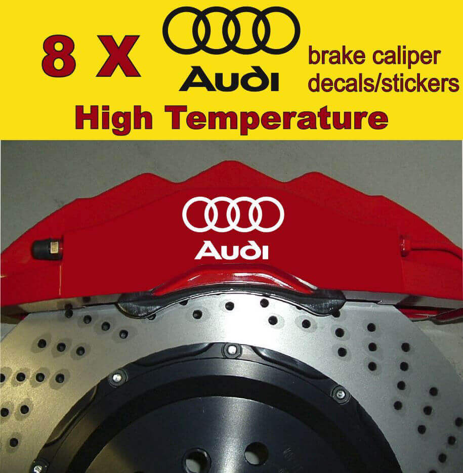 Audi Ringen Remklauw Vinyl Stickers Set voor Audi Auto's