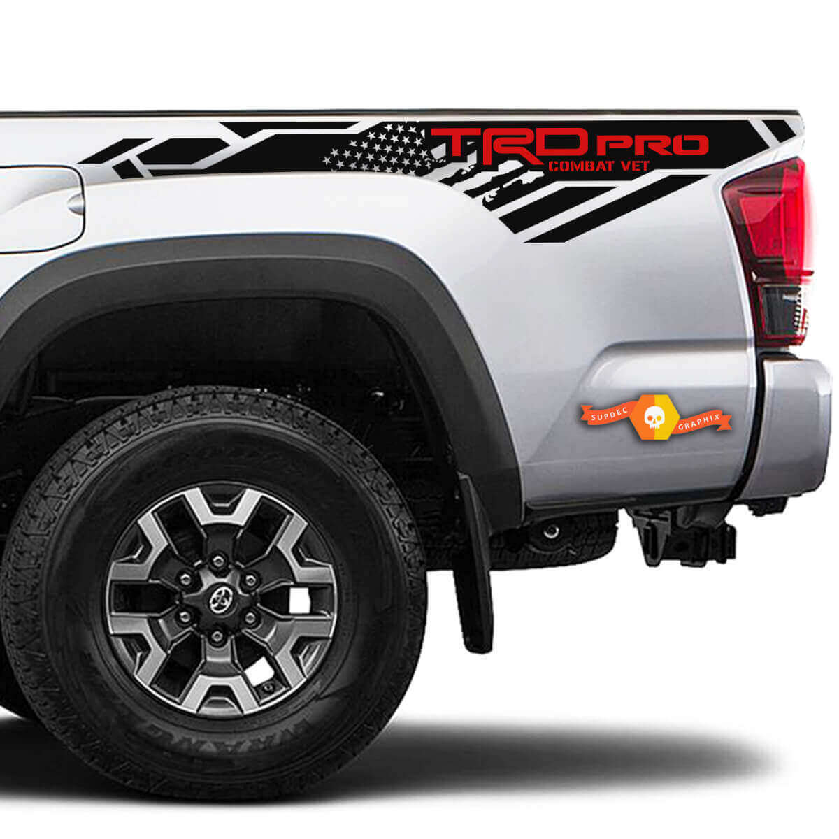 TRD Pro USA-vlag zijwand vinyl sticker voor Toyota Tacoma