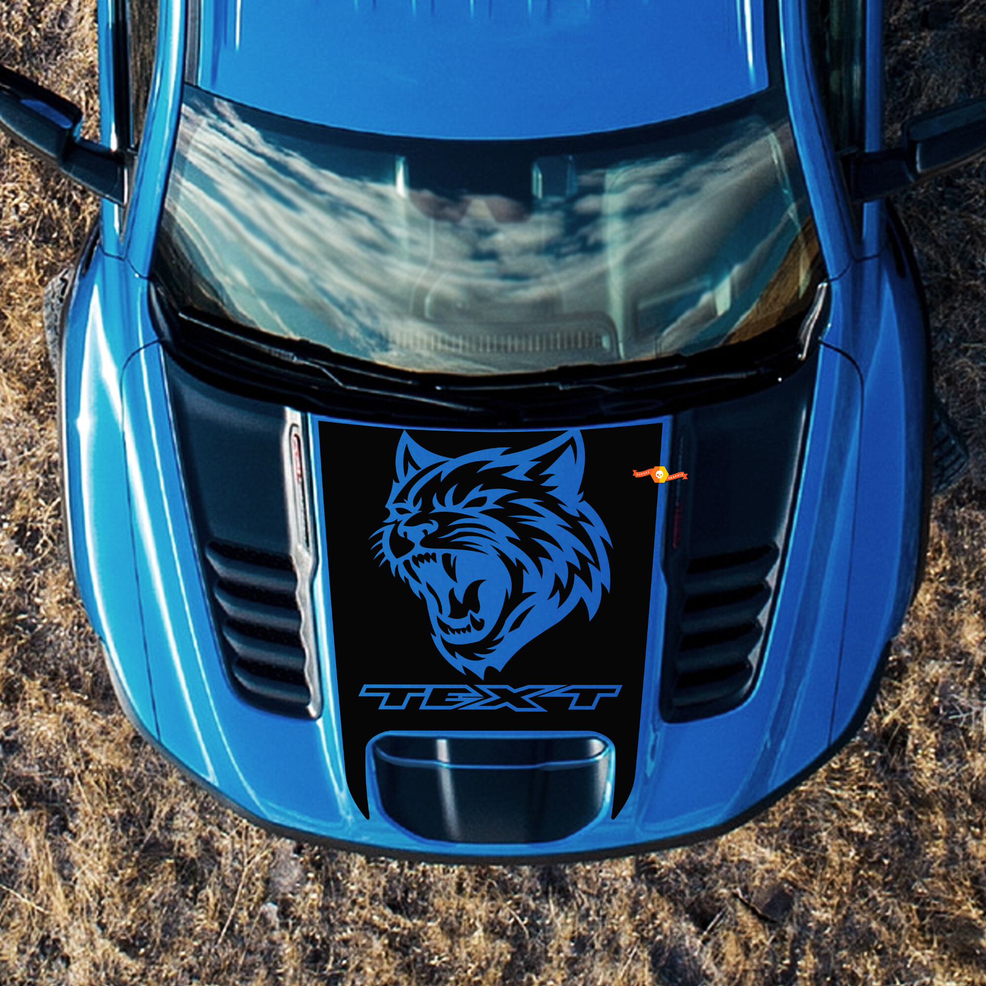 Wildcat Logo Motorkap Vinyl Decal Sticker voor RAM 1500 TRX 2021-2024