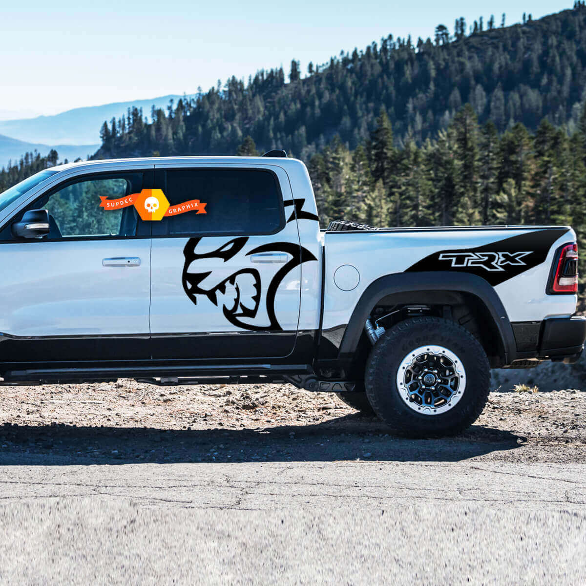 Hallcat TRX Deur- en Achterzij Vinyl Decal Kit voor Ram TRX 2021+